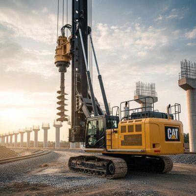 Heavy Duty KR300C Rotary Piling Rig met 54m maximale boorddiepte 320kN.m koppel en 2500mm boorddiameter