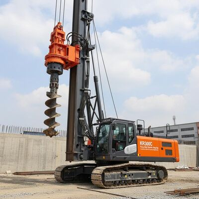 Heavy Duty Hydraulic Piling Rig KR300C met 54m Boordiepte 2500mm Diameter en 320kN.m Koppel